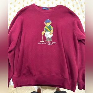 like new exclusive Ralph Lauren Polo sweater. XL and the color is maroon